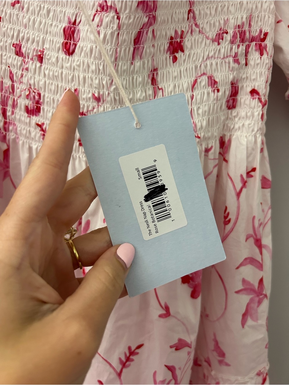 Hill House NWT Nesli Nap Dress in Rose Botanical - Picture 5 of 8